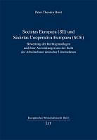 Kartonierter Einband Societas Europaea (SE) und Societas Cooperativa Europaea (SCE) von Peter Theodor Breit
