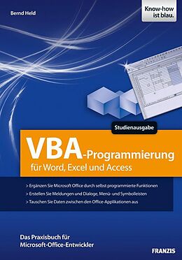 E-Book (pdf) VBA-Programmierung für Word, Excel und Access von Bernd Held