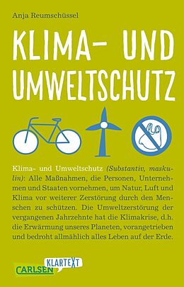 E-Book (epub) Carlsen Klartext: Klima- und Umweltschutz von Anja Reumschüssel