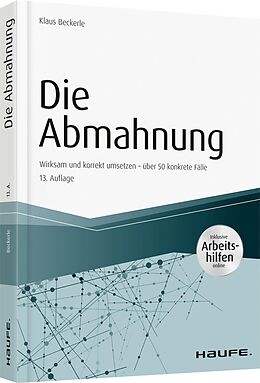 E-Book (pdf) Die Abmahnung - inkl. Arbeitshilfen online von Klaus Beckerle