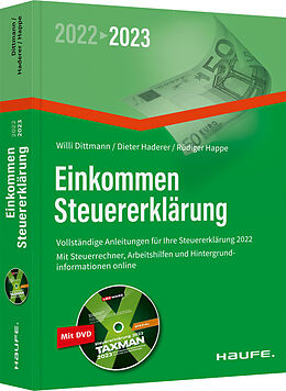 Buch Einkommensteuererklärung 2022/2023 - inkl. DVD von Willi Dittmann, Dieter Haderer, Rüdiger Happe