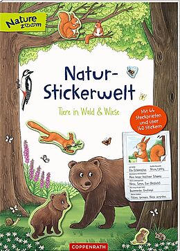 Kartonierter Einband Natur-Stickerwelt: Tiere in Wald und Wiese von Ruby Anna Warnecke