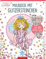 Blätter, zusammengeklebt Malblock mit Glitzersteinchen (Prinzessin Lillifee) von Monika Finsterbusch