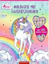 Blätter, zusammengeklebt Malblock mit Glitzersteinchen von Monika Finsterbusch, Julia Gerigk