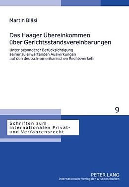 E-Book (pdf) Das Haager Übereinkommen über Gerichtsstandsvereinbarungen von Martin Bläsi