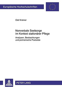 E-Book (pdf) Nonverbale Seelsorge im Kontext stationärer Pflege von Olaf Krämer