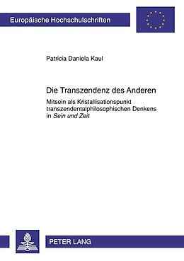 E-Book (pdf) Die Transzendenz des Anderen von Patricia Daniela Kaul