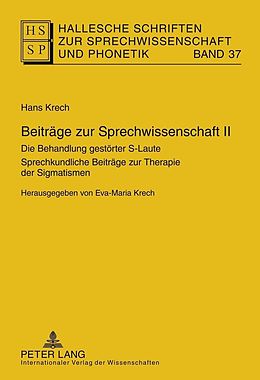 E-Book (pdf) Beiträge zur Sprechwissenschaft II von Eva-Maria Krech