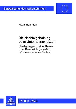 E-Book (pdf) Die Nachfolgehaftung beim Unternehmenskauf von Maximilian Krah