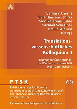 E-Book (pdf) Translationswissenschaftliches Kolloquium II von 