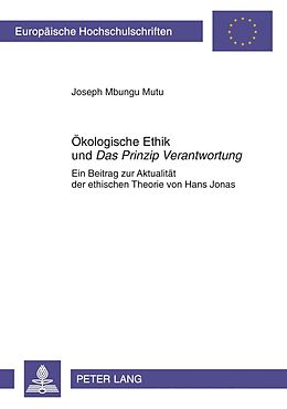 E-Book (pdf) Ökologische Ethik und «Das Prinzip Verantwortung» von Joseph Mbungu Mutu