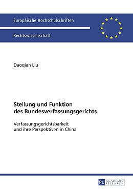 E-Book (pdf) Stellung und Funktion des Bundesverfassungsgerichts von Daoqian Liu