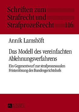E-Book (pdf) Das Modell des vereinfachten Ablehnungsverfahrens von Annik Lamshöft
