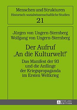 E-Book (pdf) Der Aufruf «An die Kulturwelt!» von Jürgen von Ungern-Sternberg, Wolfgang von Ungern-Sternberg