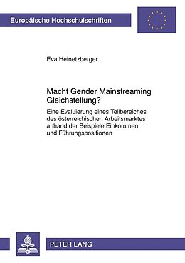 E-Book (pdf) Macht Gender Mainstreaming Gleichstellung? von Eva Heinetzberger