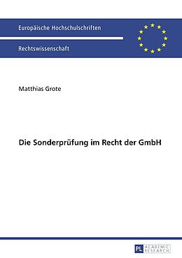 E-Book (pdf) Die Sonderprüfung im Recht der GmbH von Matthias Grote