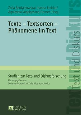 E-Book (pdf) Texte  Textsorten  Phänomene im Text von 