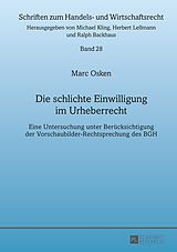 E-Book (pdf) Die schlichte Einwilligung im Urheberrecht von Marc Osken