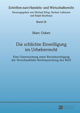 E-Book (pdf) Die schlichte Einwilligung im Urheberrecht von Marc Osken