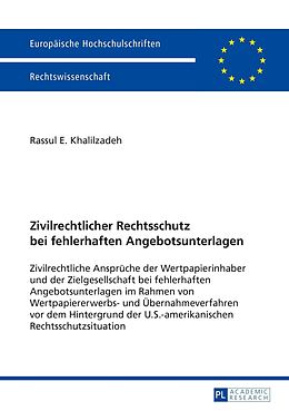 E-Book (pdf) Zivilrechtlicher Rechtsschutz bei fehlerhaften Angebotsunterlagen von Rassul Khalilzadeh