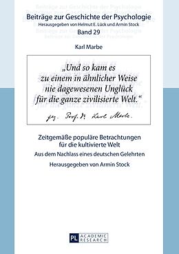 E-Book (pdf) Karl Marbe: Zeitgemäße populäre Betrachtungen für die kultivierte Welt von 