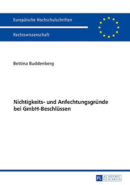 E-Book (pdf) Nichtigkeits- und Anfechtungsgründe bei GmbH-Beschlüssen von Bettina Buddenberg