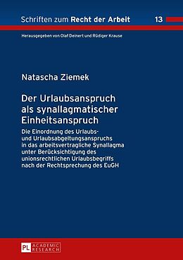 E-Book (epub) Der Urlaubsanspruch als synallagmatischer Einheitsanspruch von Natascha Ziemek