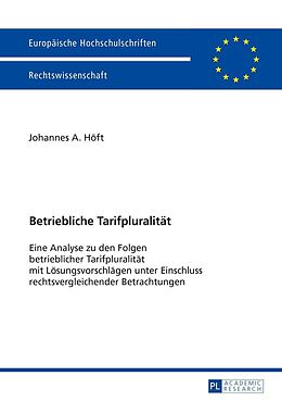 E-Book (epub) Betriebliche Tarifpluralität von Johannes Höft