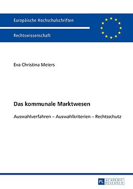 E-Book (epub) Das kommunale Marktwesen von Eva Meiers