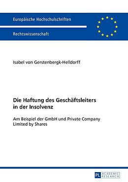 E-Book (epub) Die Haftung des Geschäftsleiters in der Insolvenz von Isabel von Gerstenbergk-