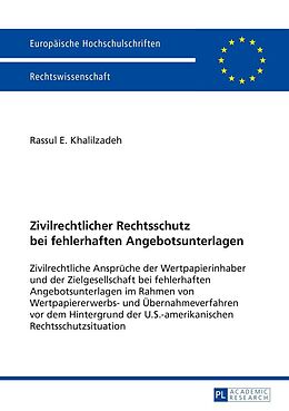E-Book (epub) Zivilrechtlicher Rechtsschutz bei fehlerhaften Angebotsunterlagen von Rassul Khalilzadeh