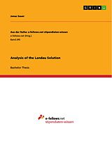 eBook (pdf) Analysis of the Landau Solution de Jonas Sauer