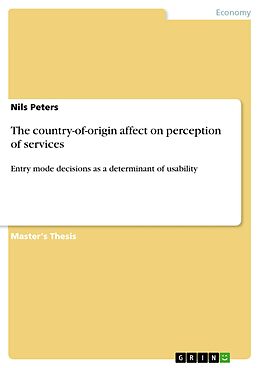 eBook (pdf) The country-of-origin affect on perception of services de Nils Peters