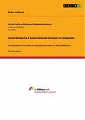 E-Book (epub) Social Networks & Social Network Analysis in Companies von Markus Hoffmann