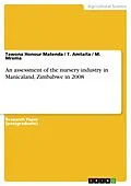 E-Book (epub) An assessment of the nursery industry in Manicaland, Zimbabwe in 2008 von Tawona Honour Matenda, T. Amtaita, M. Mrema