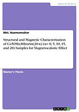 E-Book (pdf) Structural and Magnetic Characterization of Co50Mn30InxSn(20-x) (x= 0, 5, 10, 15, and 20) Samples for Magnetocaloric Effect von Mst. Nazmunnahar