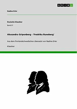 E-Book (epub) Alexandra Gripenberg - 'Fredrika Runeberg' von Nadine Erler