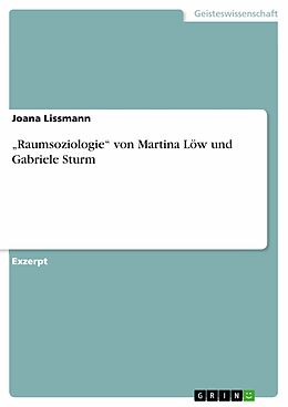 E-Book (epub) "Raumsoziologie" von Martina Löw und Gabriele Sturm von Joana Lissmann
