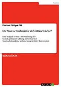 E-Book (pdf) Die Staatsschuldenkrise als Vertrauenskrise? von Florian Philipp Ott