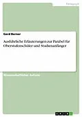 E-Book (epub) Ausführliche Erläuterungen zur Parabel für Oberstufenschüler und Studienanfänger von Gerd Berner