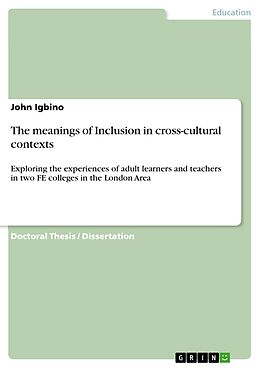 eBook (epub) The meanings of Inclusion in cross-cultural contexts de John Igbino