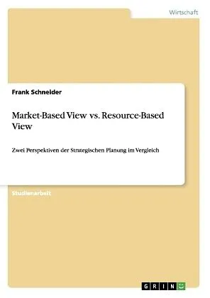 Market-Based View vs. Resource-Based View