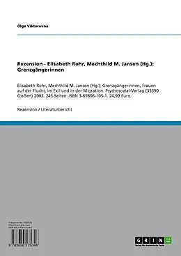 E-Book (pdf) Rezension - Elisabeth Rohr, Mechthild M. Jansen (Hg.): Grenzgängerinnen von Olga Viktorovna