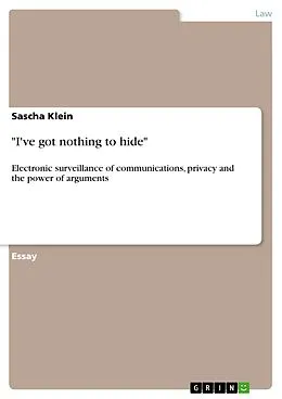 E-Book (pdf) "I've got nothing to hide" von Sascha Klein
