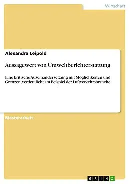 E-Book (pdf) Aussagewert von Umweltberichterstattung von Alexandra Leipold