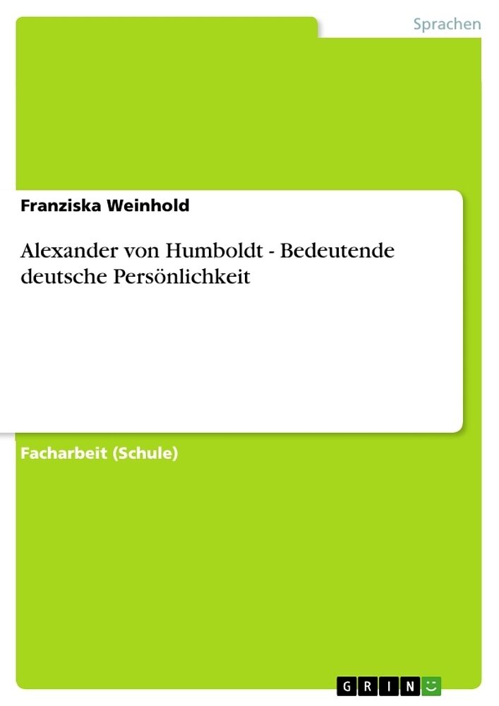 Alexander von Humboldt - Bedeutende deutsche Persönlichkeit