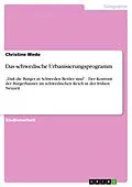 E-Book (epub) Das schwedische Urbanisierungsprogramm von Christine Wede