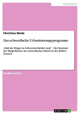 E-Book (epub) Das schwedische Urbanisierungsprogramm von Christine Wede