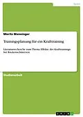 E-Book (epub) Trainingsplanung für ein Krafttraining von Moritz Wenninger