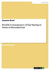 Couverture cartonnée Possible Consequences of Top Sharing in Terms of Personnel Law de Susanne Broel